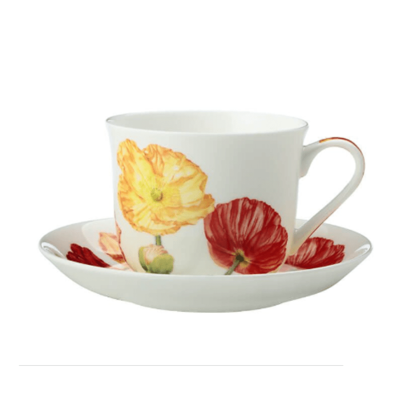 Maxwell & Williams Cup & Saucer Maxwell & Williams Katherine Castle Floriade Breakfast Cup & Saucer 480ML Poppies JY0033 (7052163481689)