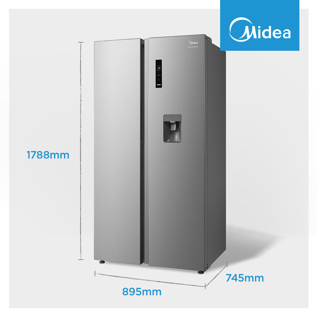 Midea 513l Stainless Steel Side by Side Refrigerator - HC-689WEN(ESN)