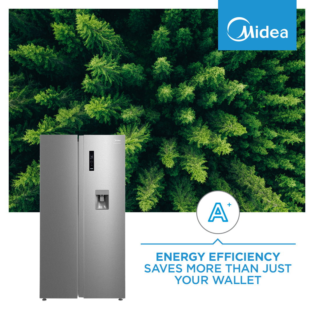 Midea 513l Stainless Steel Side by Side Refrigerator - HC-689WEN(ESN)