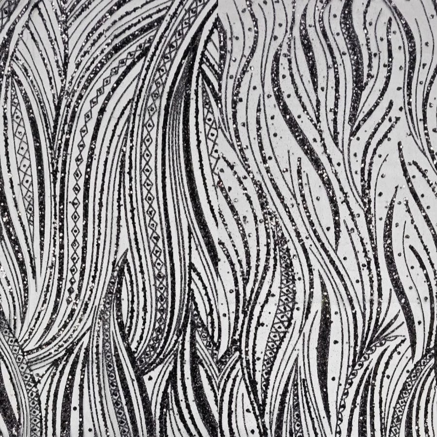 SUGAR METALLIC Dress Fabrics Black Sugar Metallic 140cm