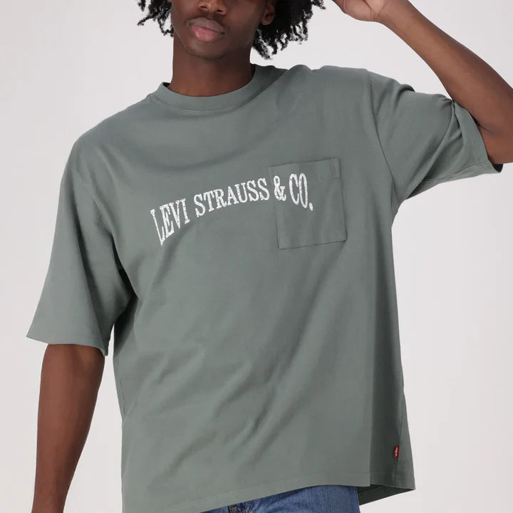Levi'S Men'S Half-Sleeve Graphic Pocket T-Shirt - Green