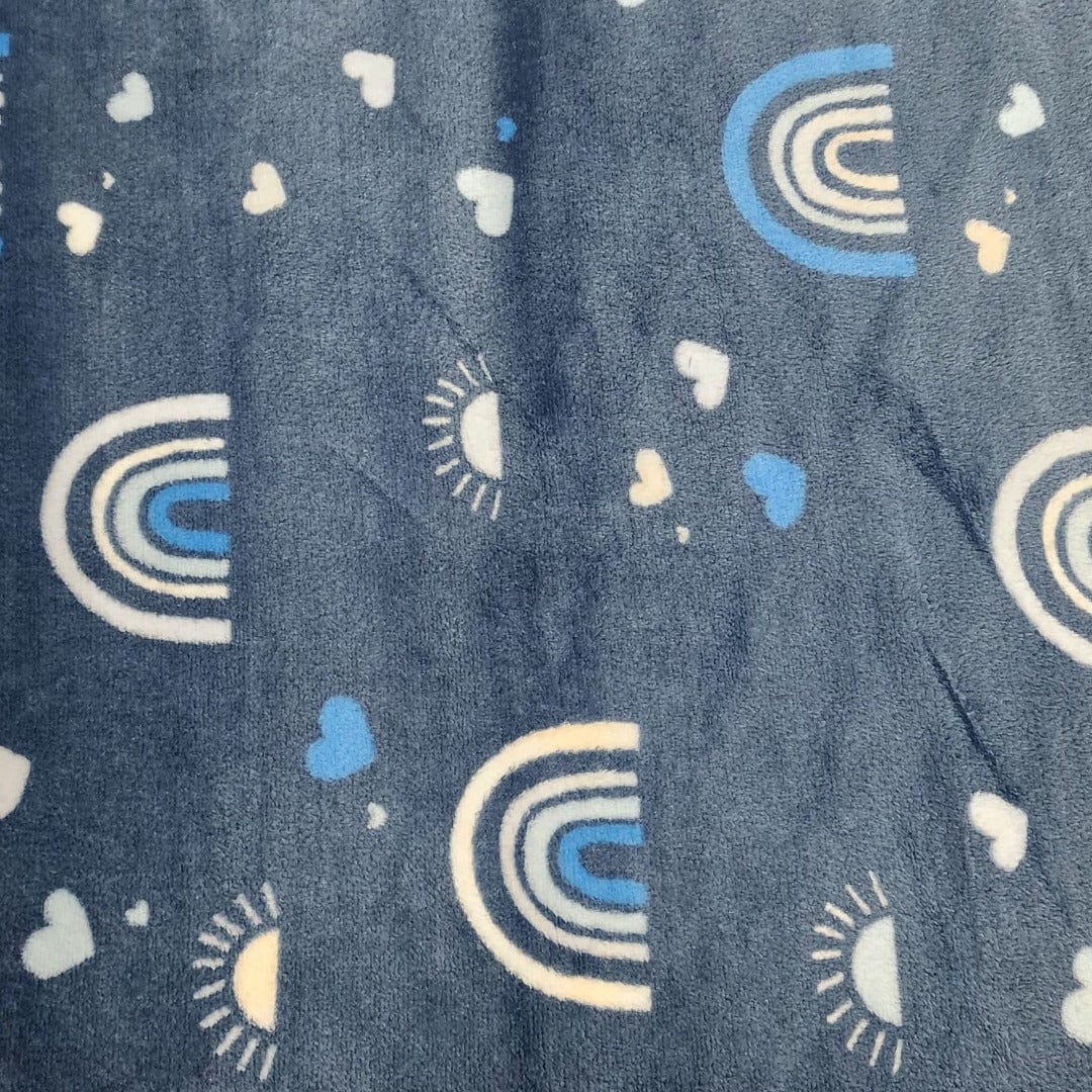 Fleece blanket Printed Mongolian Fleece Fabric Rainbow 150cm (7564607946841)