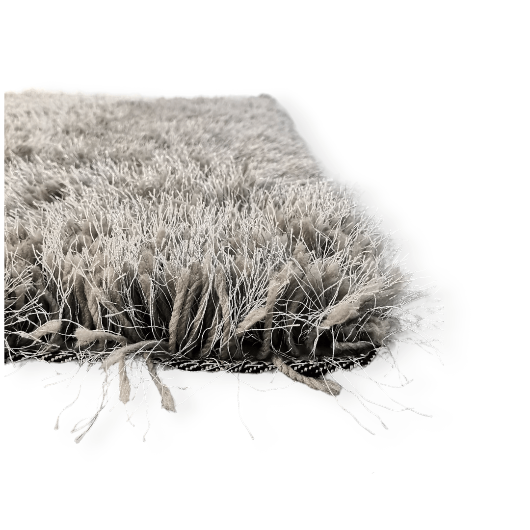 Home Decor RUG Stefano & Co. Glamour Fine Shaggy Rug Silver (5mm Pile) (7414941745241)