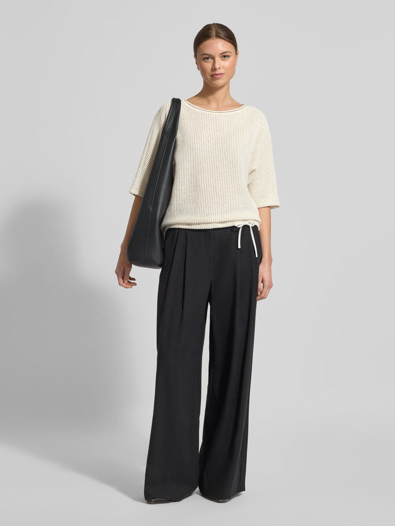 Betty Barclay Ladies Textured T-shirt With Drawstring-Off White 2728/1730