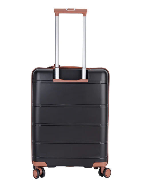Cellini Monte Carlo Carry On 4 Wheel Trolley Case Black/Tan 8555152