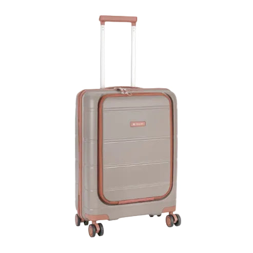 Cellini Monte Carlo Front Opener Carry On Trolley Case-Mink/Tan 8555122