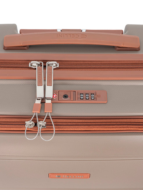 Cellini Monte Carlo Front Opener Carry On Trolley Case-Mink/Tan 8555122