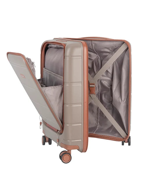 Cellini Monte Carlo Front Opener Carry On Trolley Case-Mink/Tan 8555122