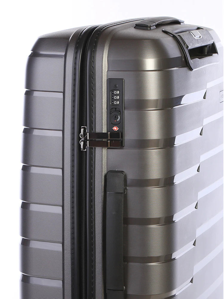 Cellini Microlite 4 Wheel Trolley Case Charcoal