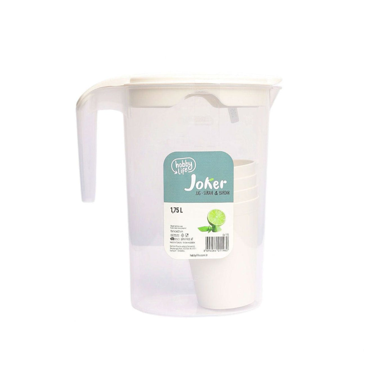Hobby Life Joker Pitcher & 4 Cups 1.75 L 061115