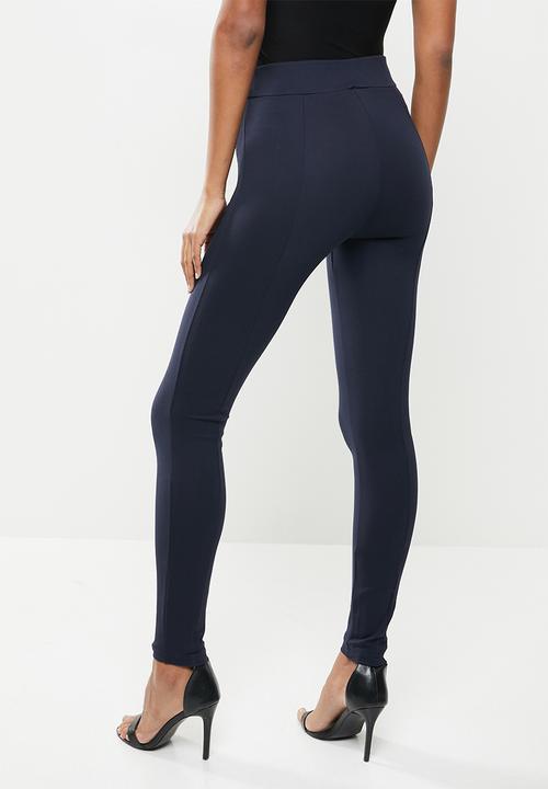 Sissy Boy Leggings Sissy Boy Valery High Rise Legging With Front Metal Zip Navy (6689994473561)