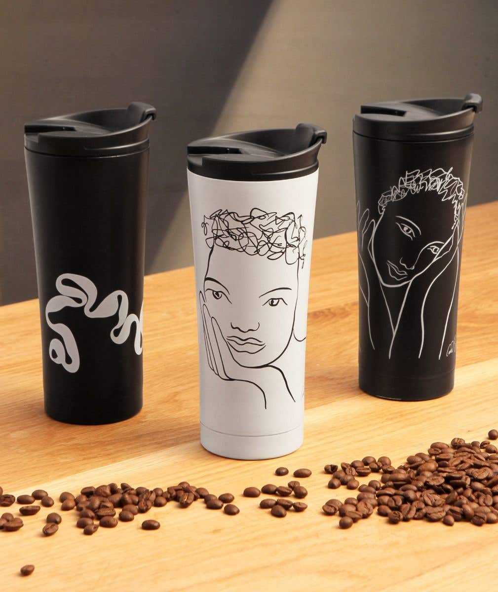 Carrol Boyes Travel Mug Carrol Boyes Travel Mug Quicksilver 18TMG-QS-BL-W (6902946201689)