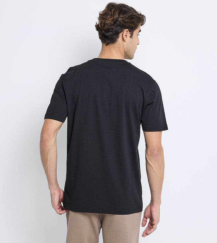 Calvin Klein T Shirt Raised Ombre Embrodery Black