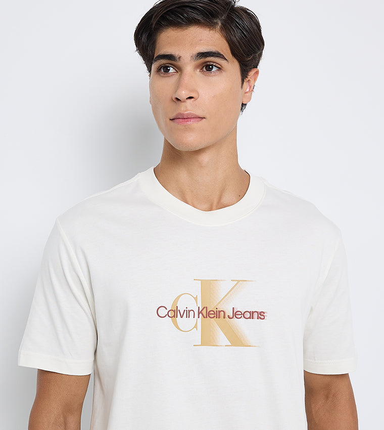 Calvin Klein Monologo Shift Tee Cream
