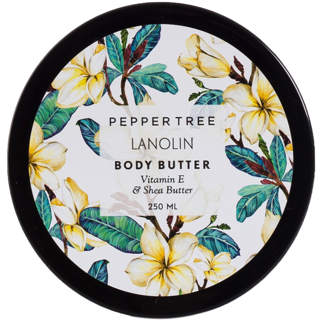 Pepper Tree SOAP DISH Body Essentials Lanolin Body Butter 250ml (7225311559769)