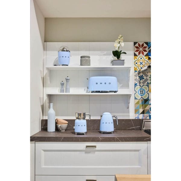 smeg Toaster Smeg Kettle & 4 Slice Toaster Set Pastel Blue (7401298427993)