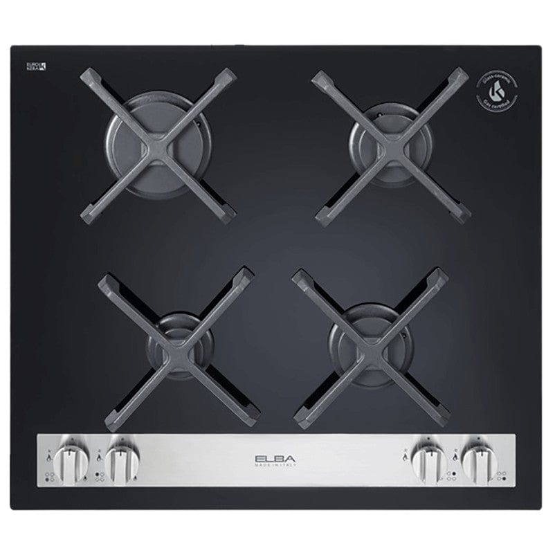 Elba appliances Elba 60CM 4 Burner Gas Hob Glass 02/E65-4CG (2061707837529)