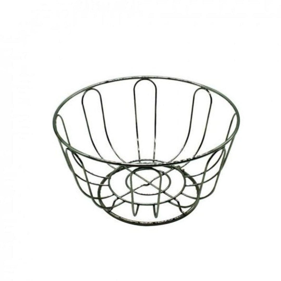 Stainless Steel fruit basket Chrome Circle Fruit Basket (6576473178201)