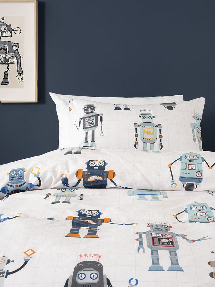 Linen House Duvet Cover Linen House Retro Robot Duvet Cover Set (7738961330265)