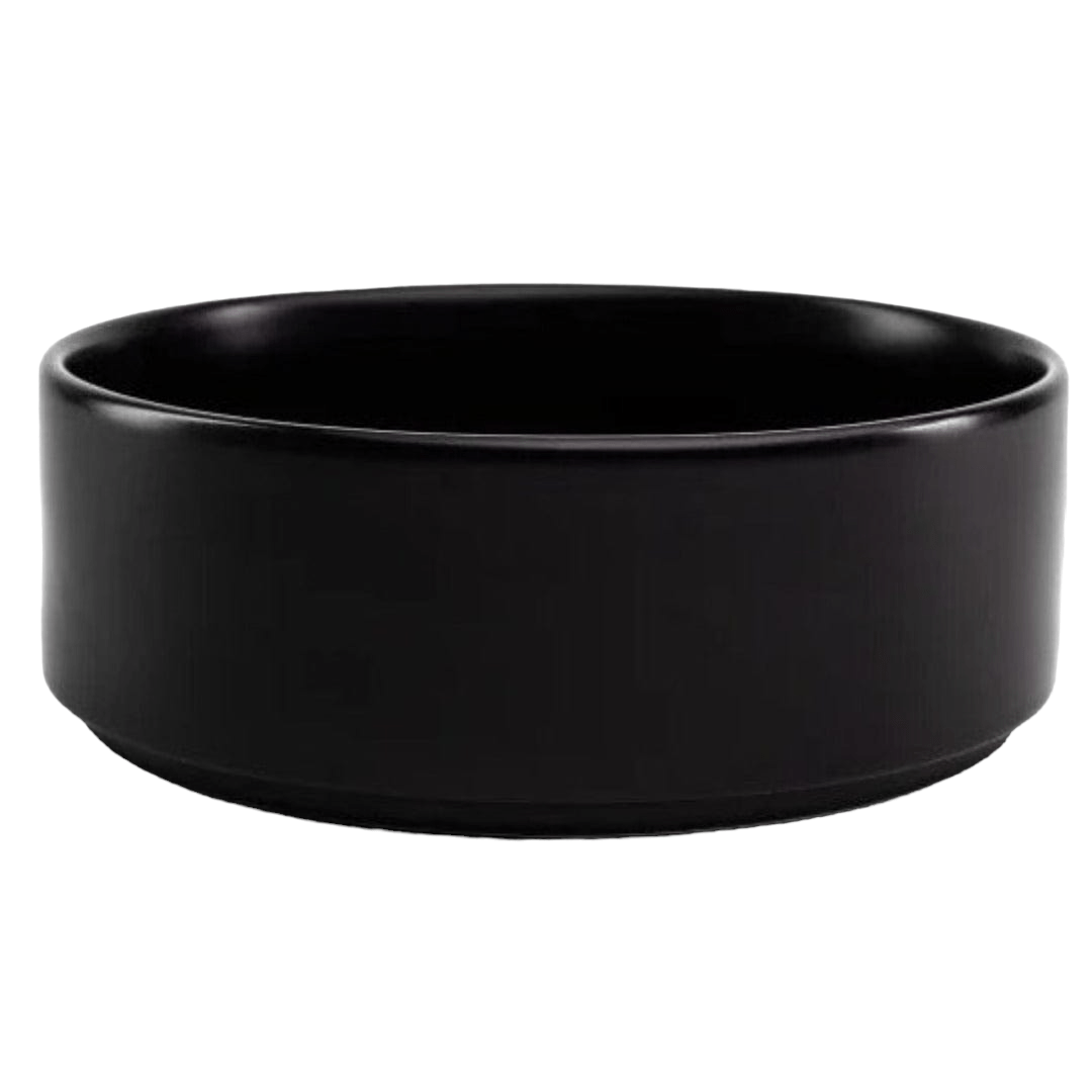 Jan BOWL Jan Flat Stackable Cereal Bowl Semi Matt Black 15cm JH-000065 (7135879495769)