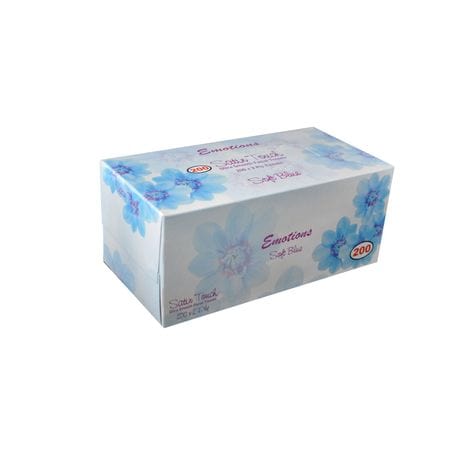Satin Touch Facial Tissue Satin Touch 2 Ply Facial Tissue 200’s Blue (7825035690073)