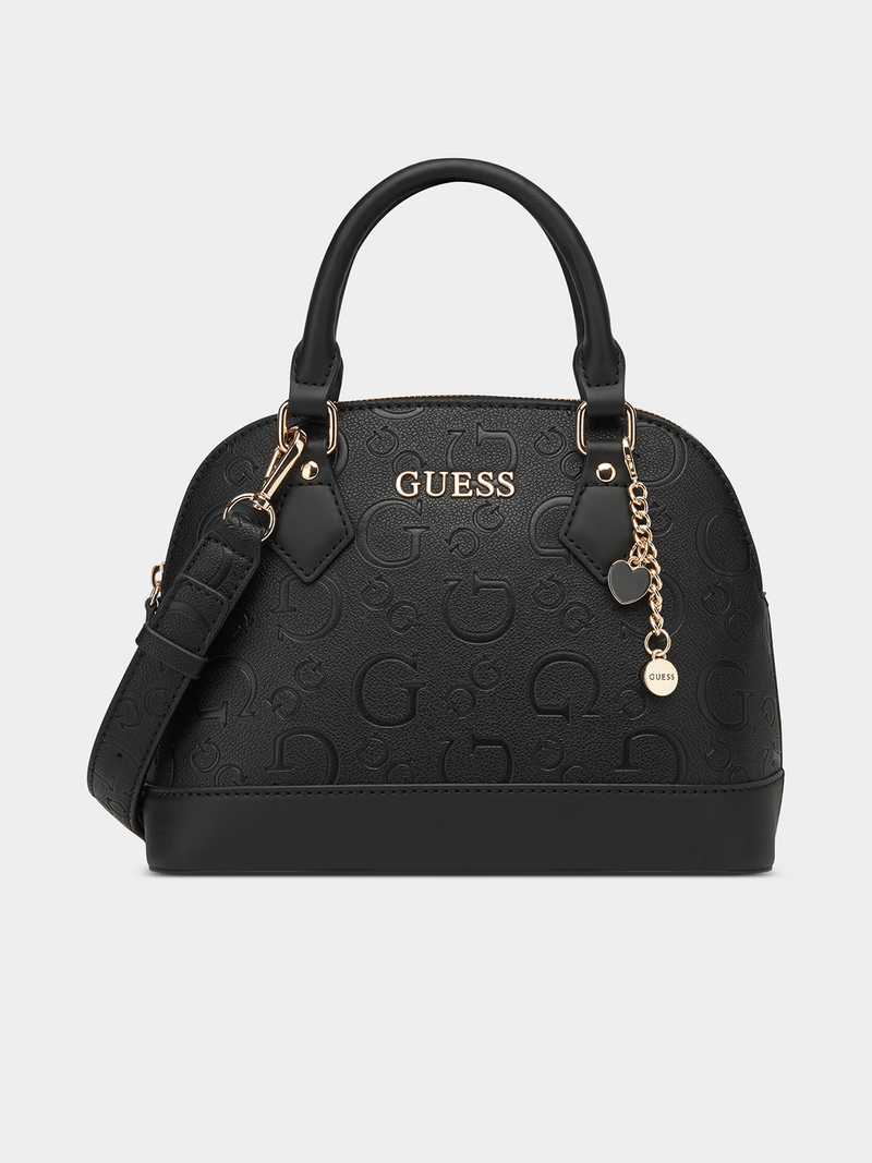 Guess Ladies Handbags Guess Black Lexi Crossbody Top Zip Handbag
