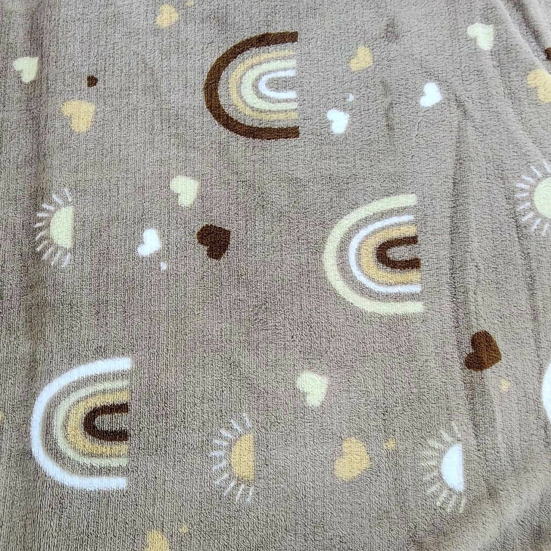 Fleece blanket Printed Mongolian Fleece Fabric Rainbow 150cm (7564607946841)