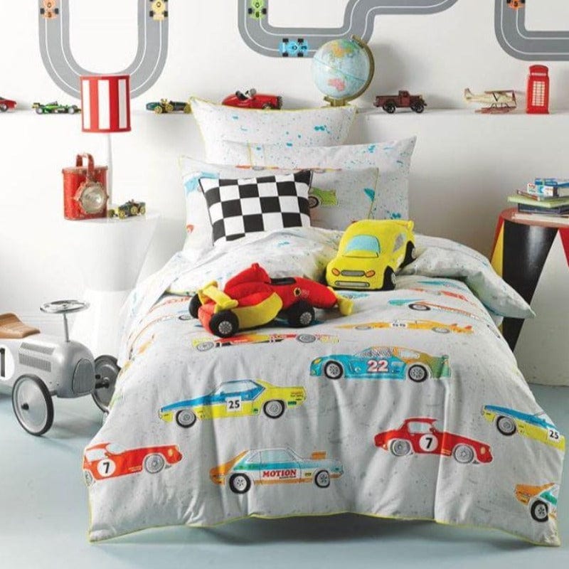 Linen House Duvet Cover Single Linen House Hiccups Fast lane Duvet Cover Set (4680223948889)