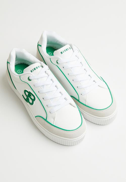 Sissy Boy Sneaker Ladies Green Combo Sneaker White Shoe (7289976160345)