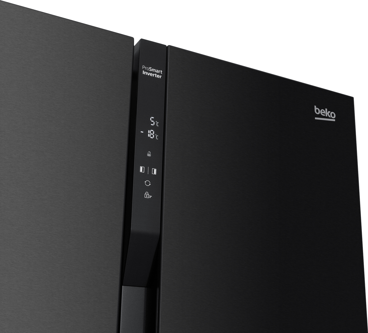 Beko 521L Dark Grey Inox Side By Side Harvest Fresh Fridge GNO532B