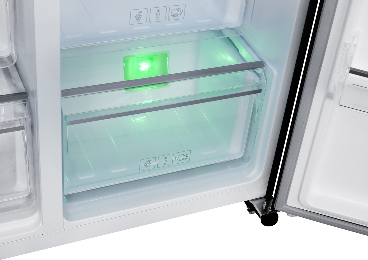 Beko 521L Dark Grey Inox Side By Side Harvest Fresh Fridge GNO532B