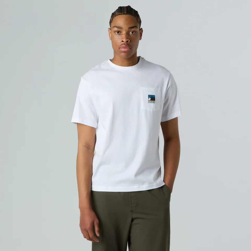The North Face Men's Mountain Logo Relaxed Pocket T-Shirt White (8018870337625)