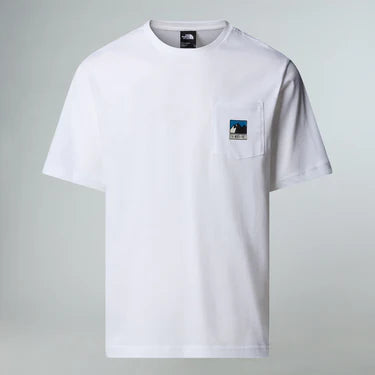 The North Face Men's Mountain Logo Relaxed Pocket T-Shirt White (8018870337625)