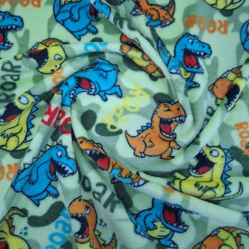 Printed Mongolian Fleece Fabric 150cm Floral.