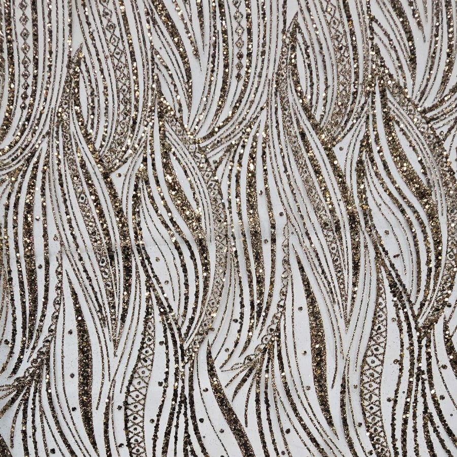 SUGAR METALLIC Dress Fabrics Brown Sugar Metallic 140cm