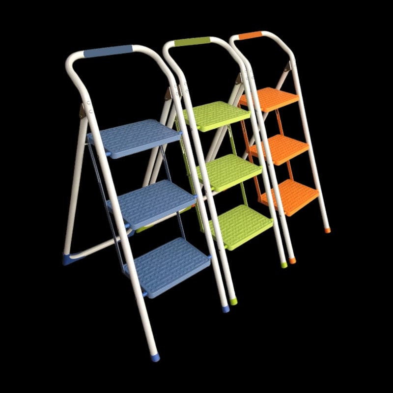 MAXI LADDERS 3 STEP LADDER Maxi Ladders 3-Step Steel Ladder with Soft Grip PT2060-3 (7894606774361)