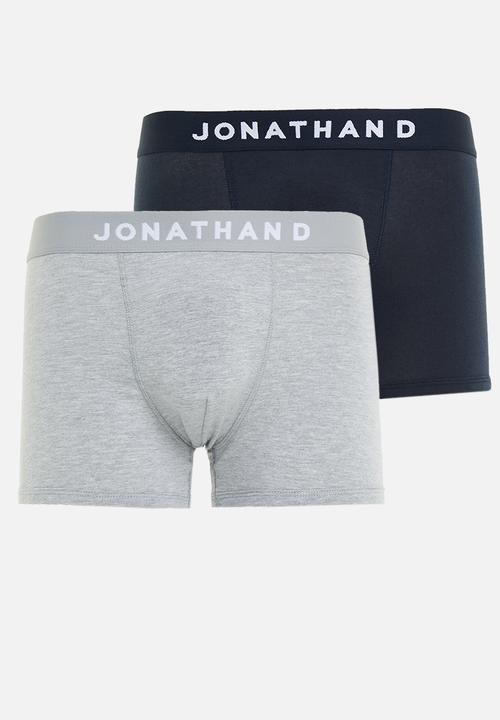 Jonathan D Underwear Size Small Jonathan D 2 Pack Trunks with elasticated waistband - Grey &Navy (7152162799705)