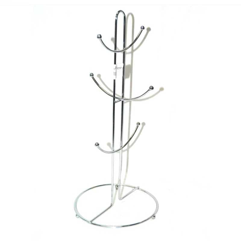 Stainless Steel Kitchen Chrome Wire  6 Cup Mug Tree Stand (2061847887961)
