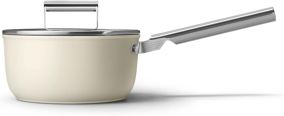 smeg FRYING PAN Smeg 50's Style Non-Stick 6-Piece Cookware Set Cream (7800320524377)