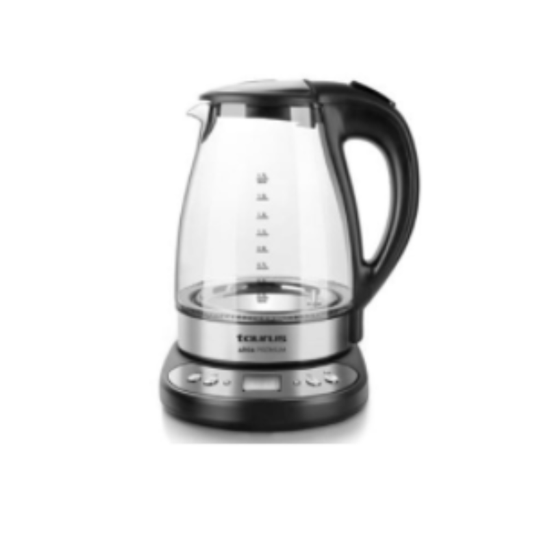 Taurus KETTLE Taurus Kettle 360 Degree Cordless Glass Black 1.7 Litre 2200W Aroa Premium (6782168596569)