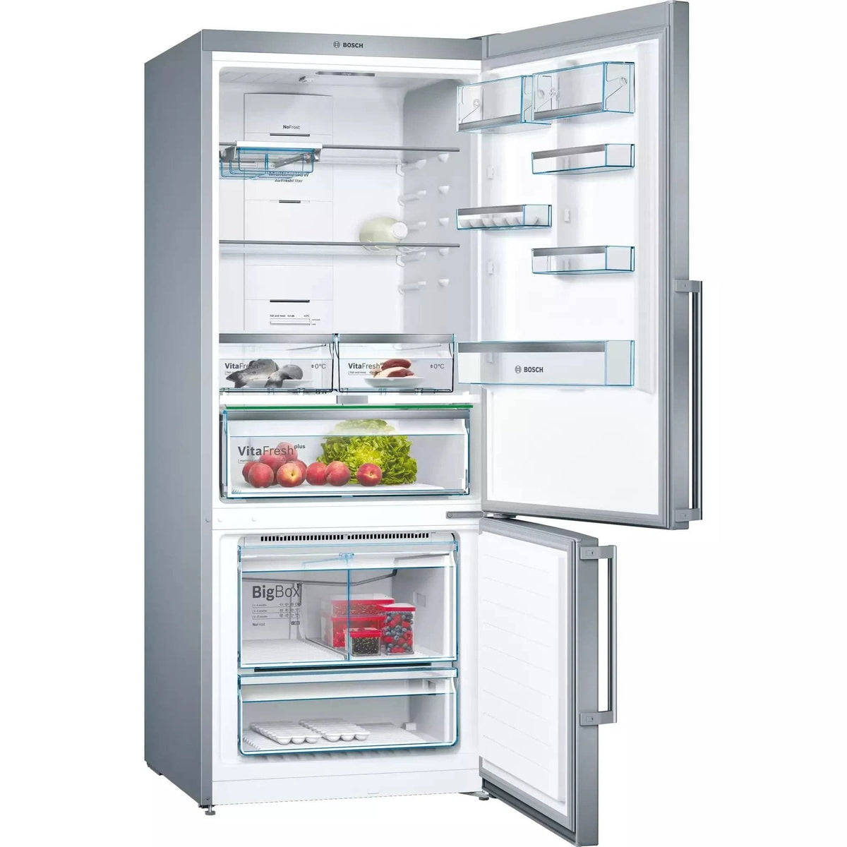 Bosch Fridge/Freezer Bosch 521L fridge / freezer Stainless steel KGN76AI30Z (7248463790169)