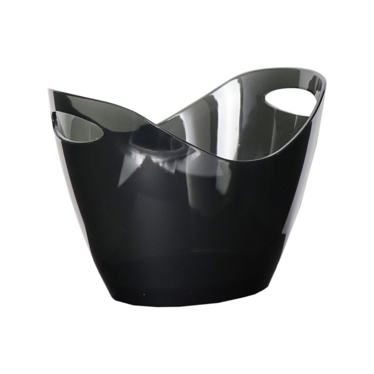 Regent ICE BUCKET Regent Bar Butler Wine Bucket Oval Clear Black Plastic 4 Litre 73145 (7099315355737)