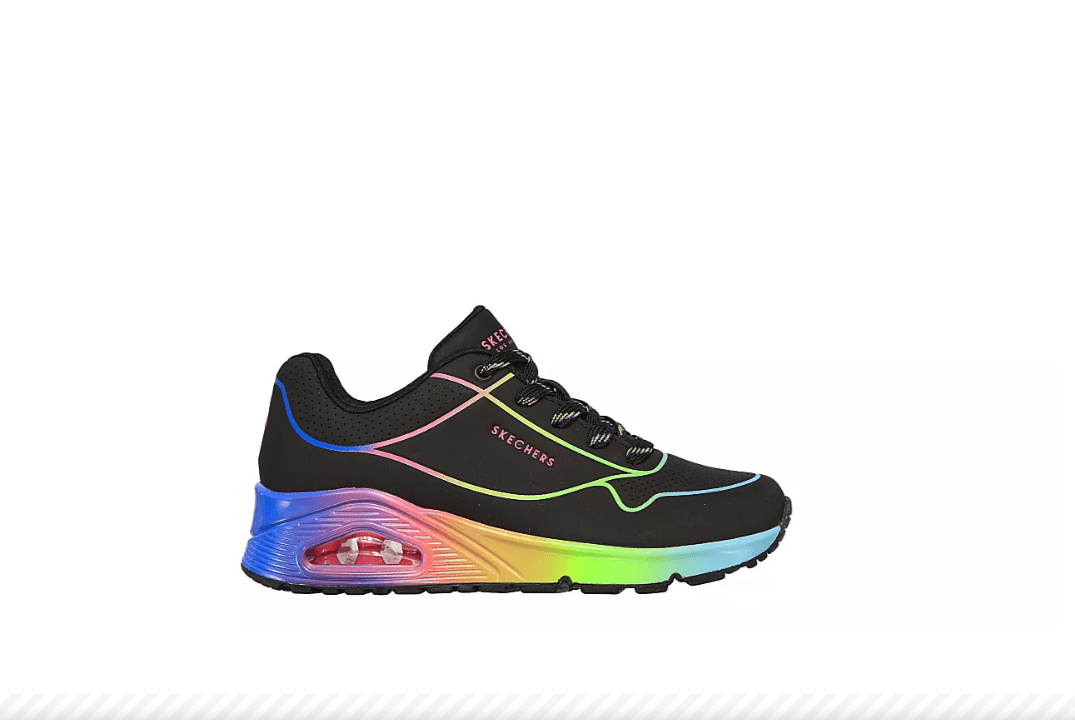 Skechers LADIES SNEAKER Skechers Uno Rainbow Souls Black Multi (7403032805465)
