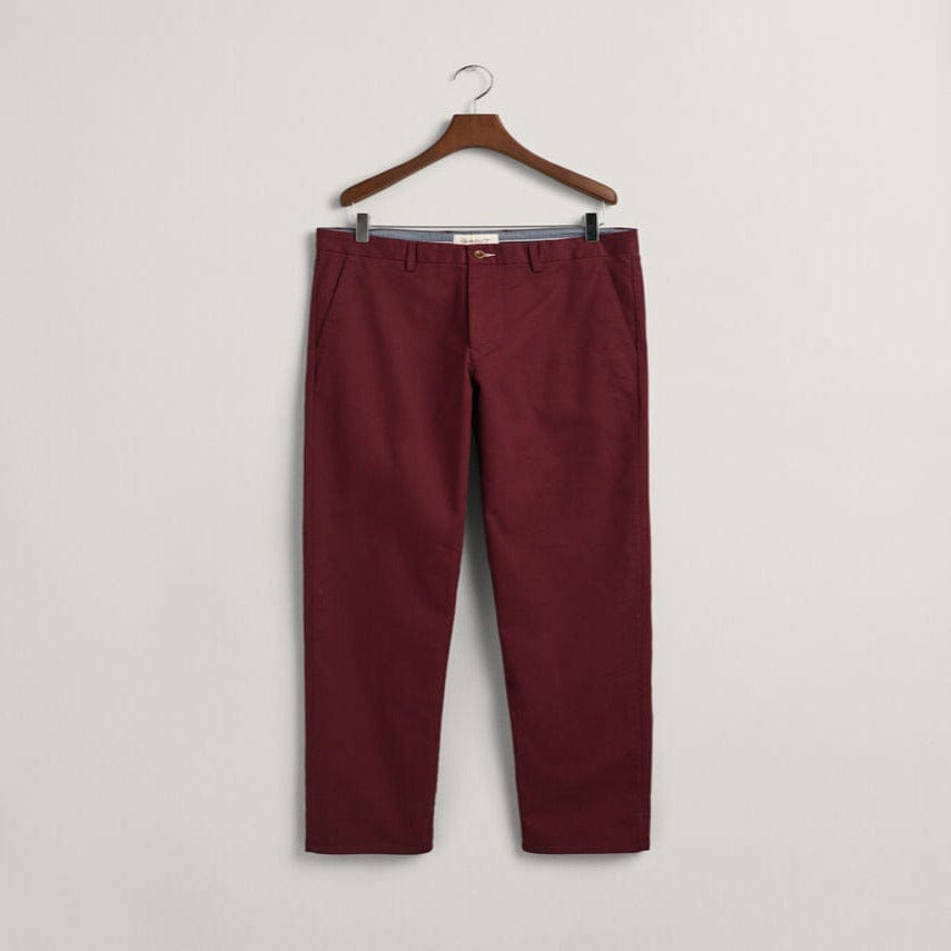 GANT Mens Chinos Size 32 Gant Regular Fit Tech Prep Chinos Red Shadow (7710472339545)