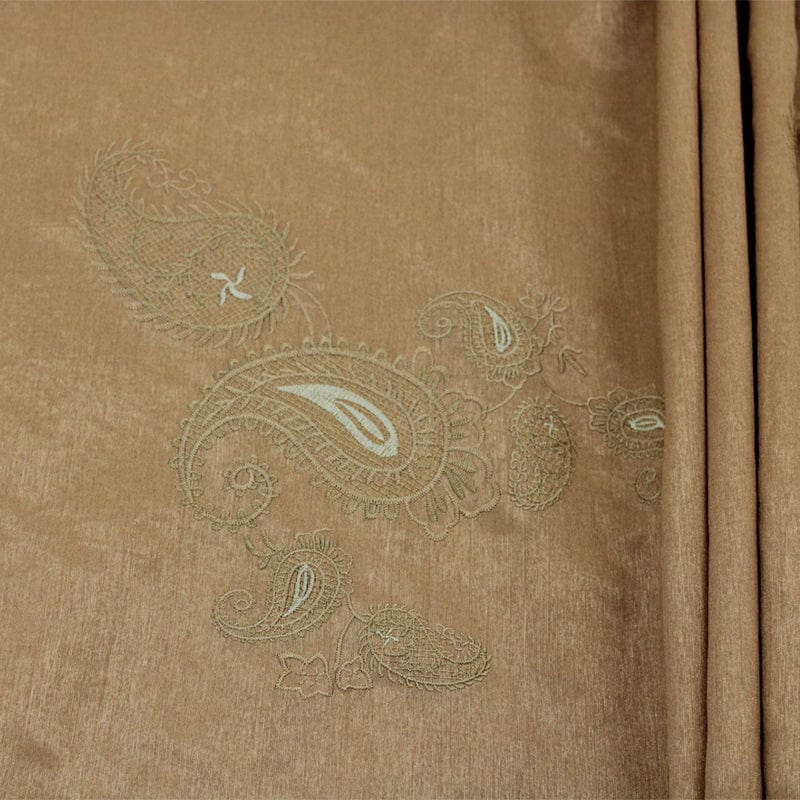 material Curtaining Fabric Crystal Organza Paisely Lite Orange Crystal Organza Paisely (6559766052953)