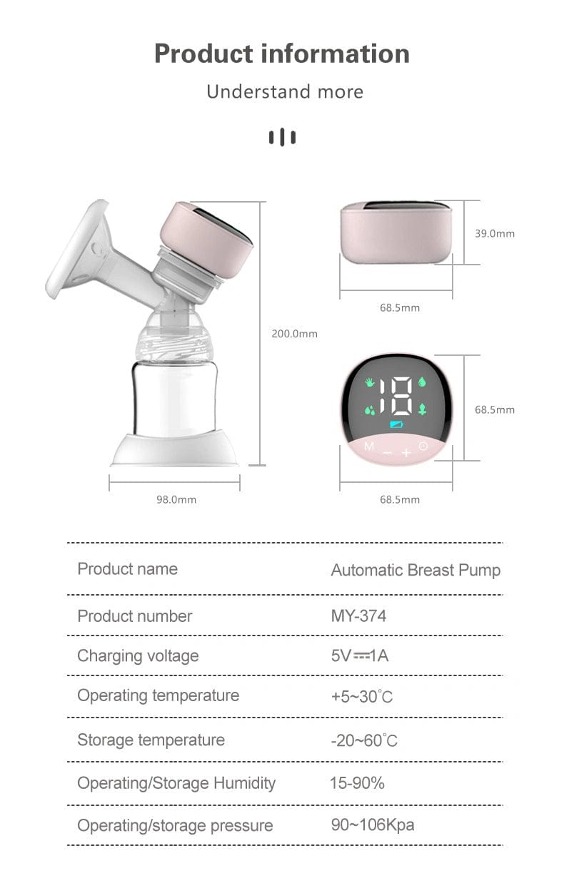 MHC World Baby Pump Electric Breast Pump MY-374 (7312843309145)
