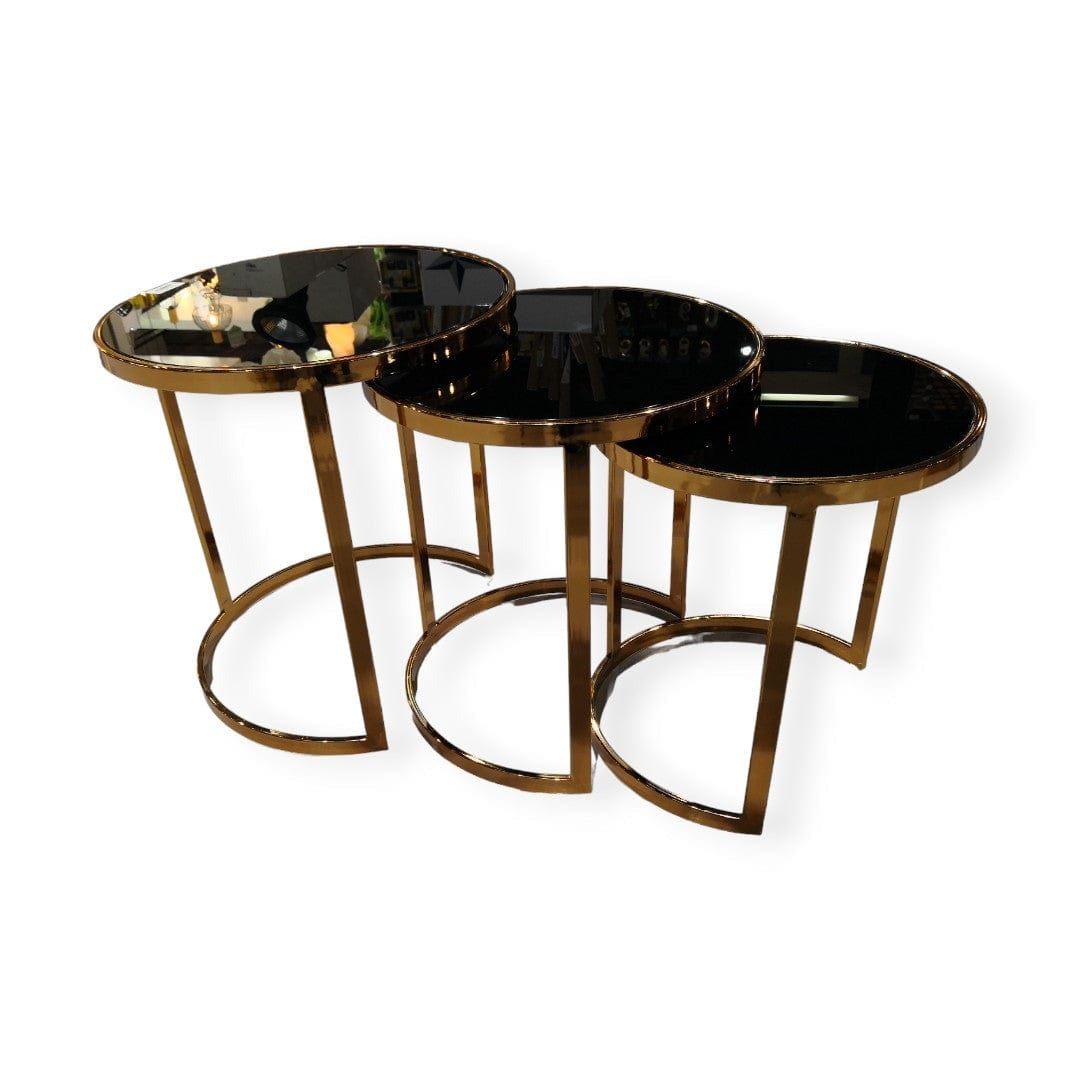 Hertex COFFEE TABLE 3 pc Alessandra Nesting Table Round (7490115633241)