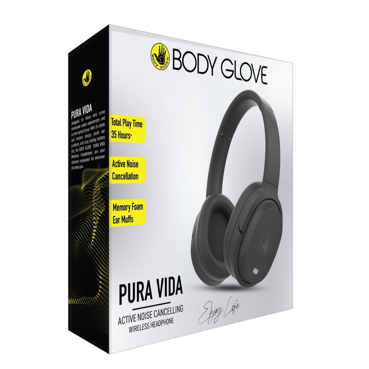 Body Glove Electronics Accessories Body Glove PURA VIDA ANC Wireless Over-Ear Headphone – Black