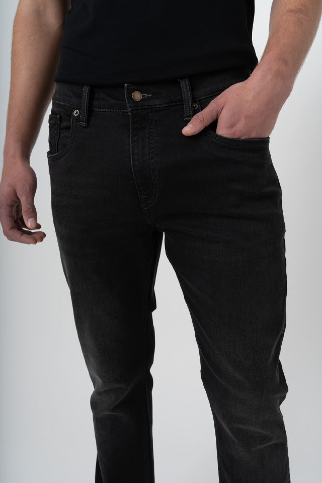 Polo Men's Knitted Slim Denim Black