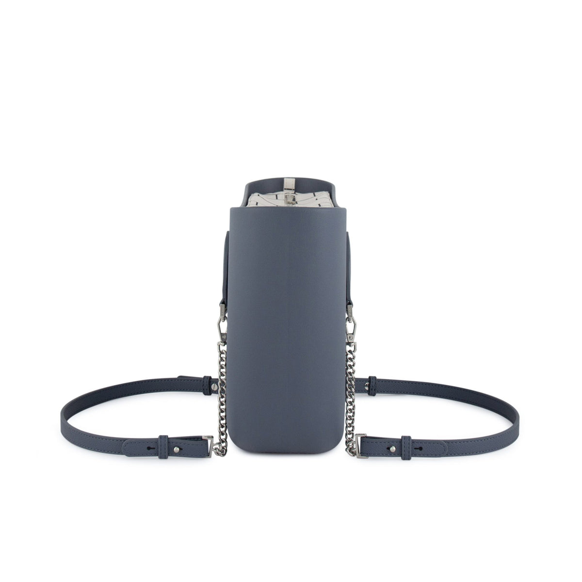 Fenn Original Everyday Petite Tote Bag With Silver Chain Handle-Denim 9464.